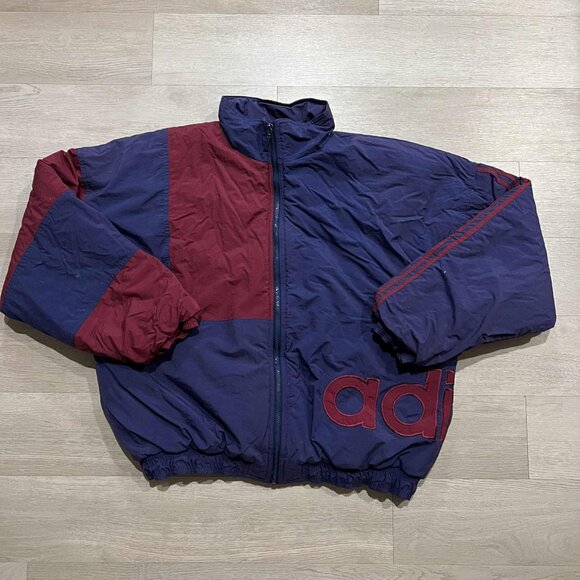 Adidas Puffer Windbreaker Winter Jacket - Picture 1 of 5